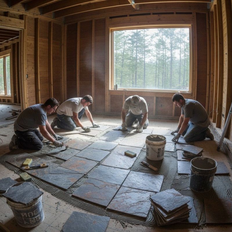 Slate Tile Floor Repair
